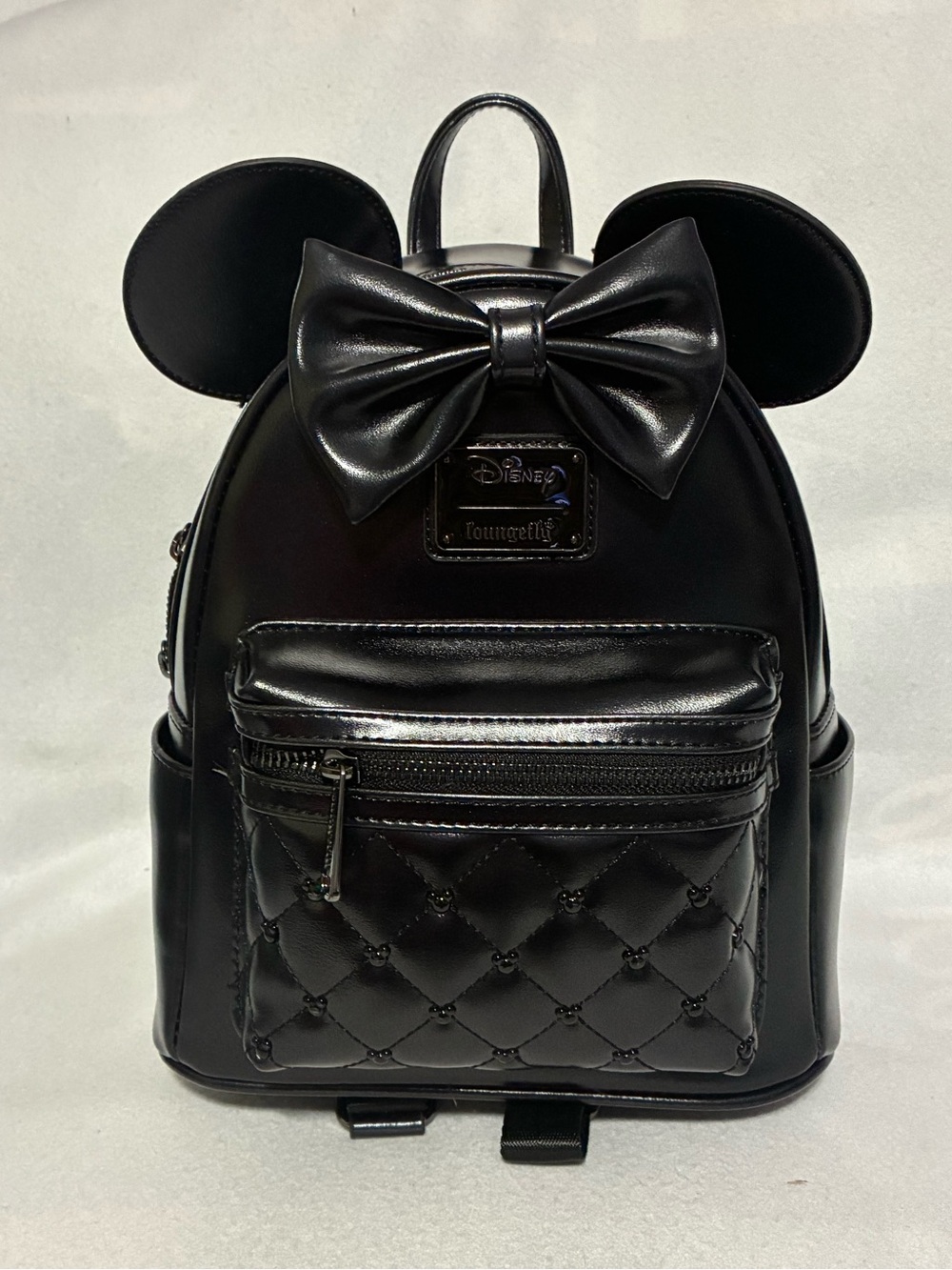 NWT Loungefly Black Minnie Ear Bow Mini Backpack